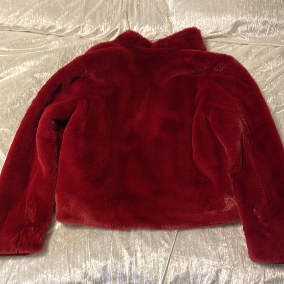 Never worn Sanctuary Bordeaux faux fur jacket size small - Picture 5 of 5